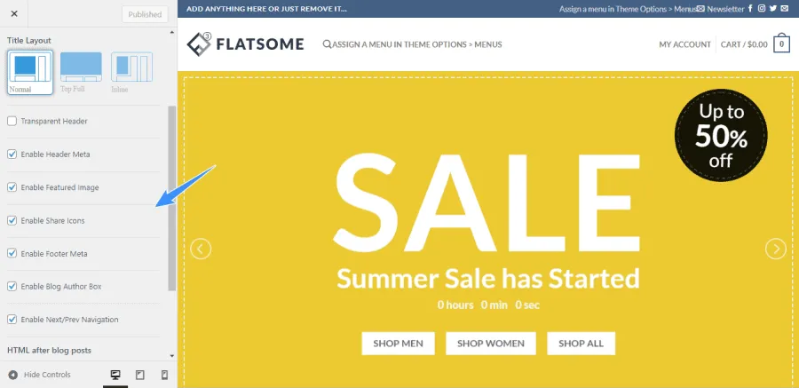 Cấu hình blog trong Flatsome